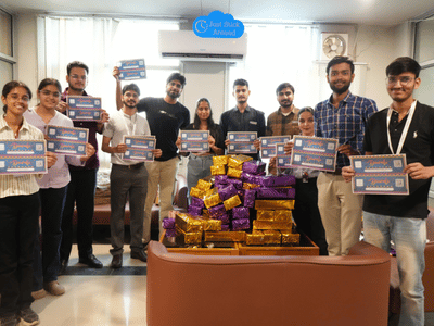 The Makes360 team working with a non-profit client