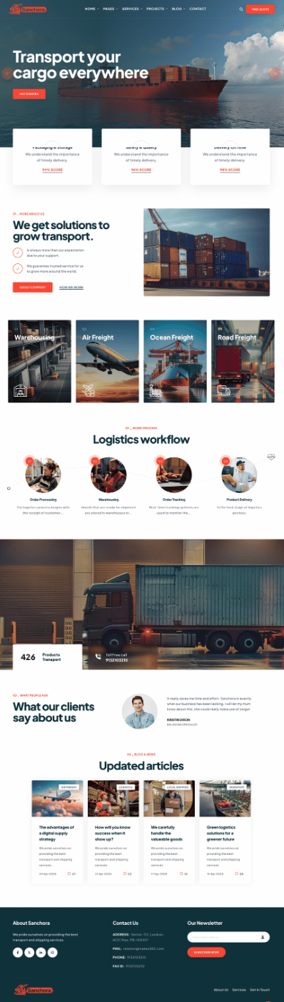Sanchora website built by Makes360