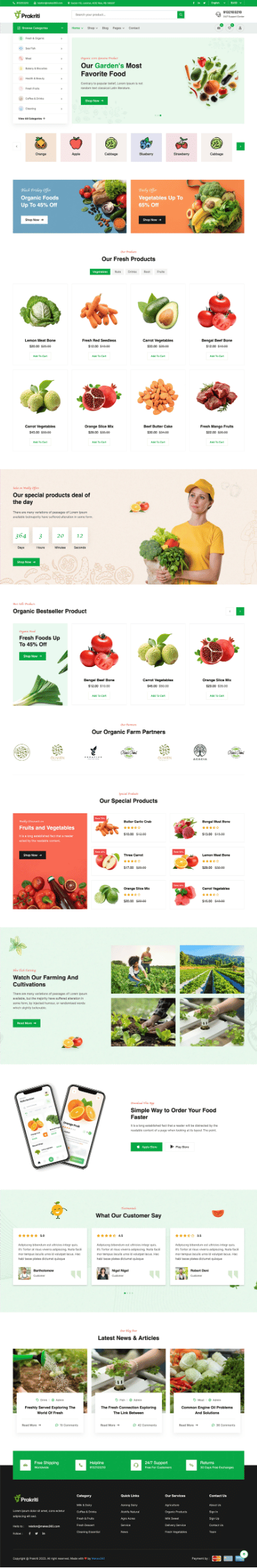 Prakriti website built by Makes360