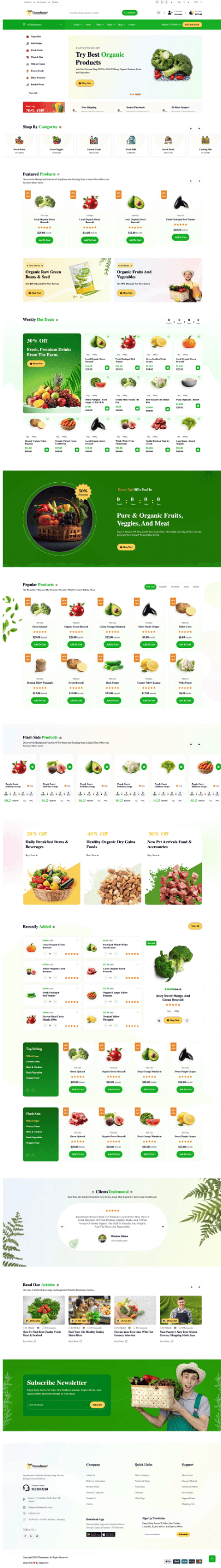 Taazabzaar website built by Makes360