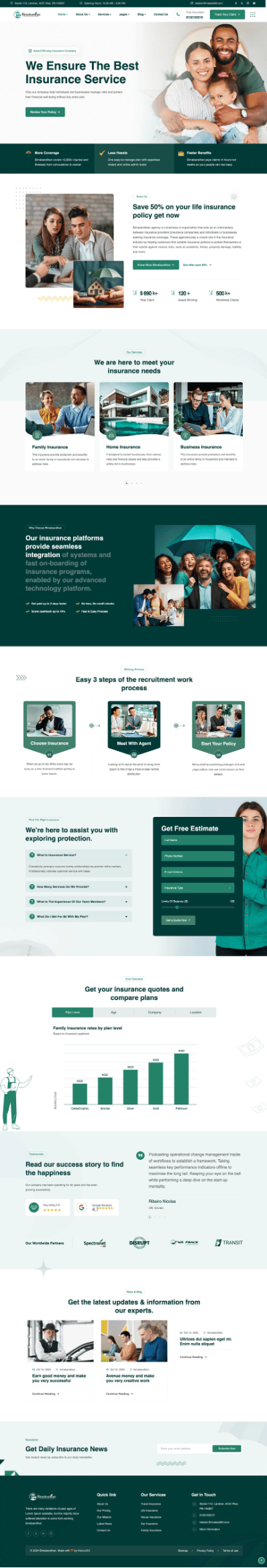 Bimabandhan website built by Makes360