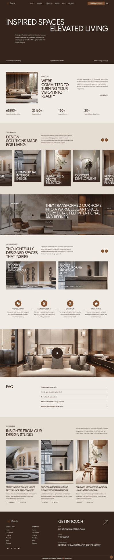 Gharvya website built by Makes360