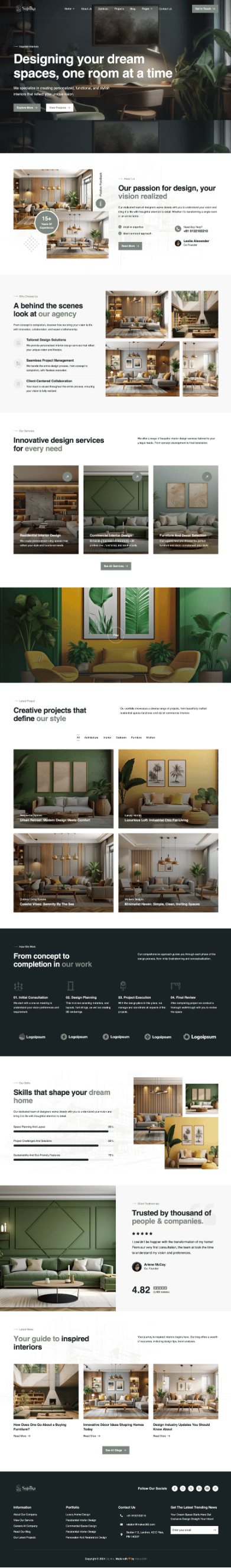 Sajnika website built by Makes360