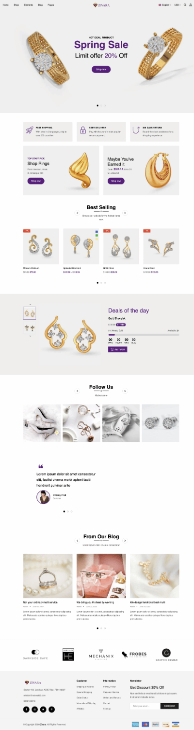 Zivara website built by Makes360