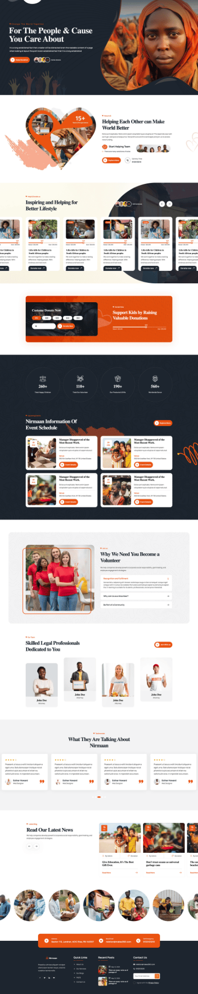 Nirmaan website built by Makes360