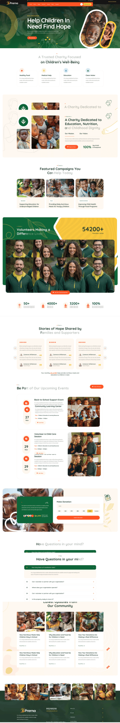 Prerna website built by Makes360