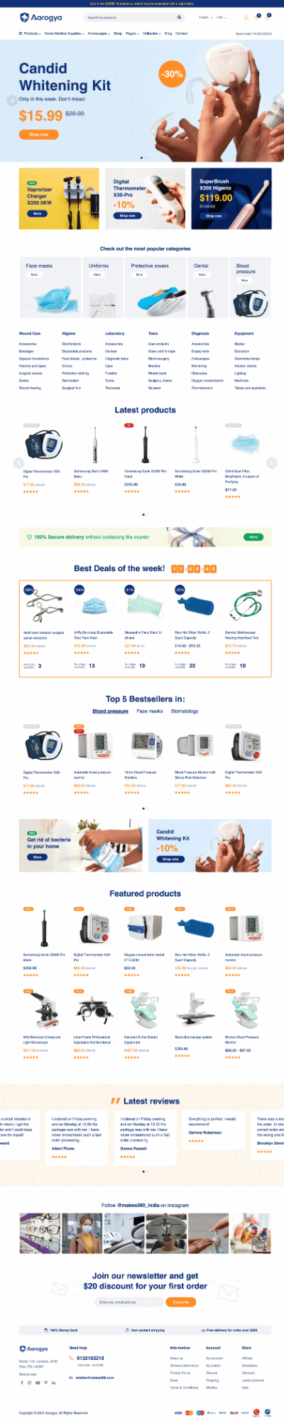 Aarogya website built by Makes360