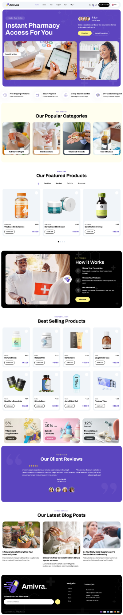 Amivra website built by Makes360