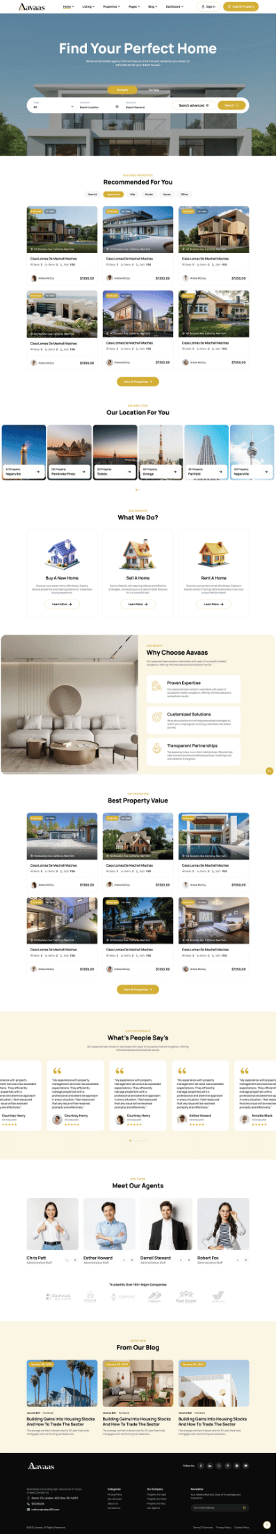 Aavaas website built by Makes360