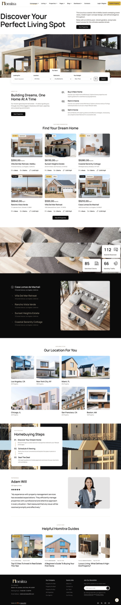 Homitra website built by Makes360