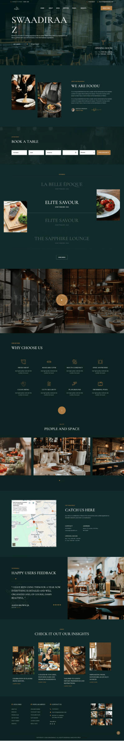Swaadiraaz website built by Makes360