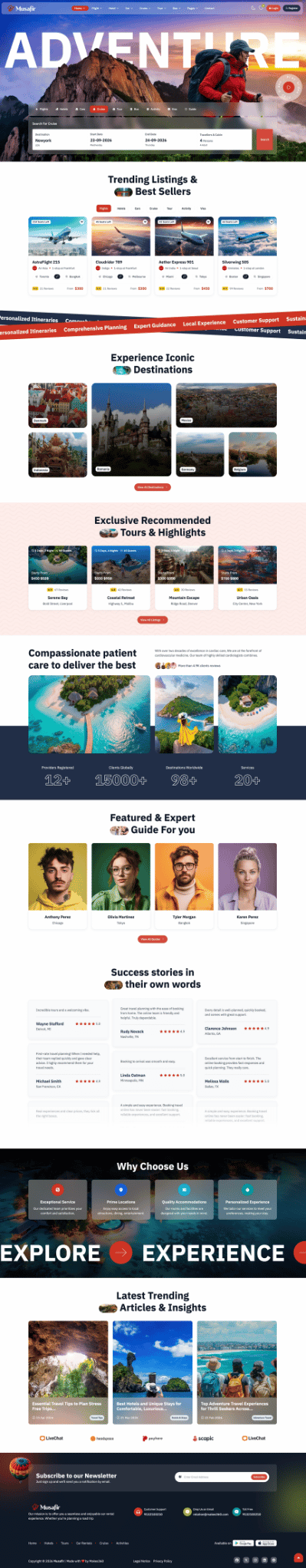 Musafir website built by Makes360